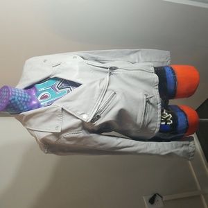 Blank NYC Large Light Grey Moto/Biker Style Jacket